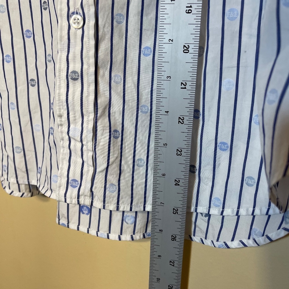 Frank & Eileen Blue and White Logo Striped Shirt - Picture 16 of 16